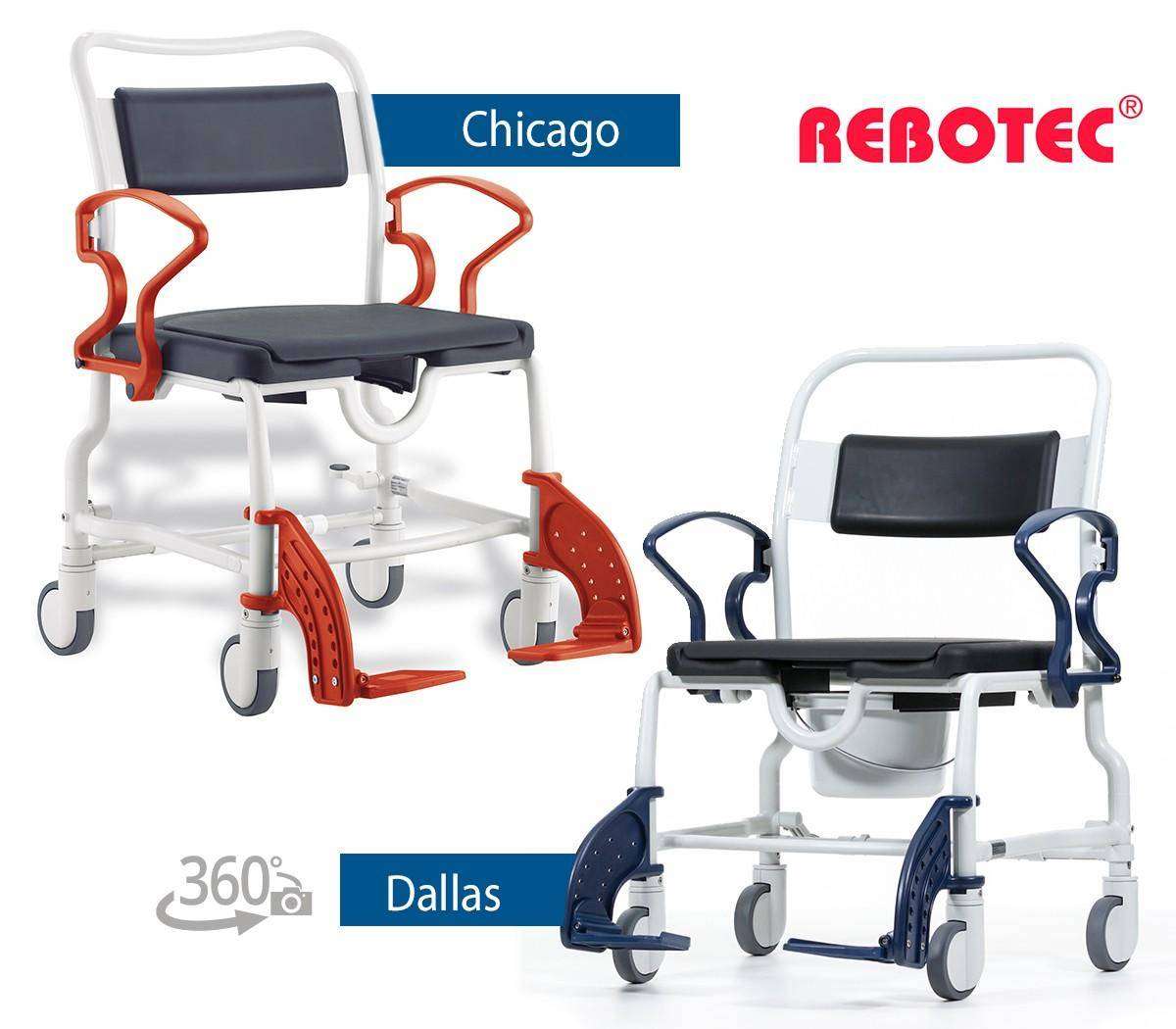 REBOTEC Chaise de douche et de toilettes XXL Chicago / Dallas