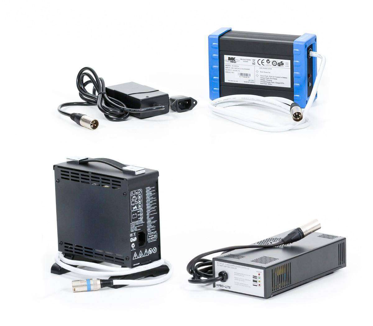 MK POWERED Chargeurs pour scooters et fauteuils roulants électriques