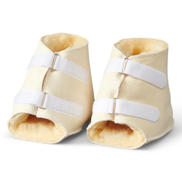 Protection médicale pour talons en peau d'agneau