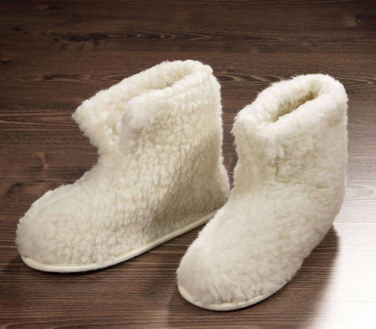 K.&N. SCHURWOLL Chaussons en laine vierge naturelle