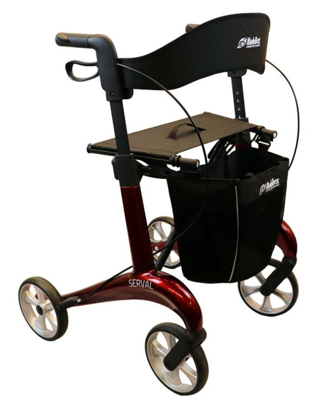 Déambulateur Mobilex Carbon SERVAL rouge