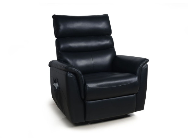 Rehashop Aufstehsessel München aus Leder/PU in Farbe schwarz