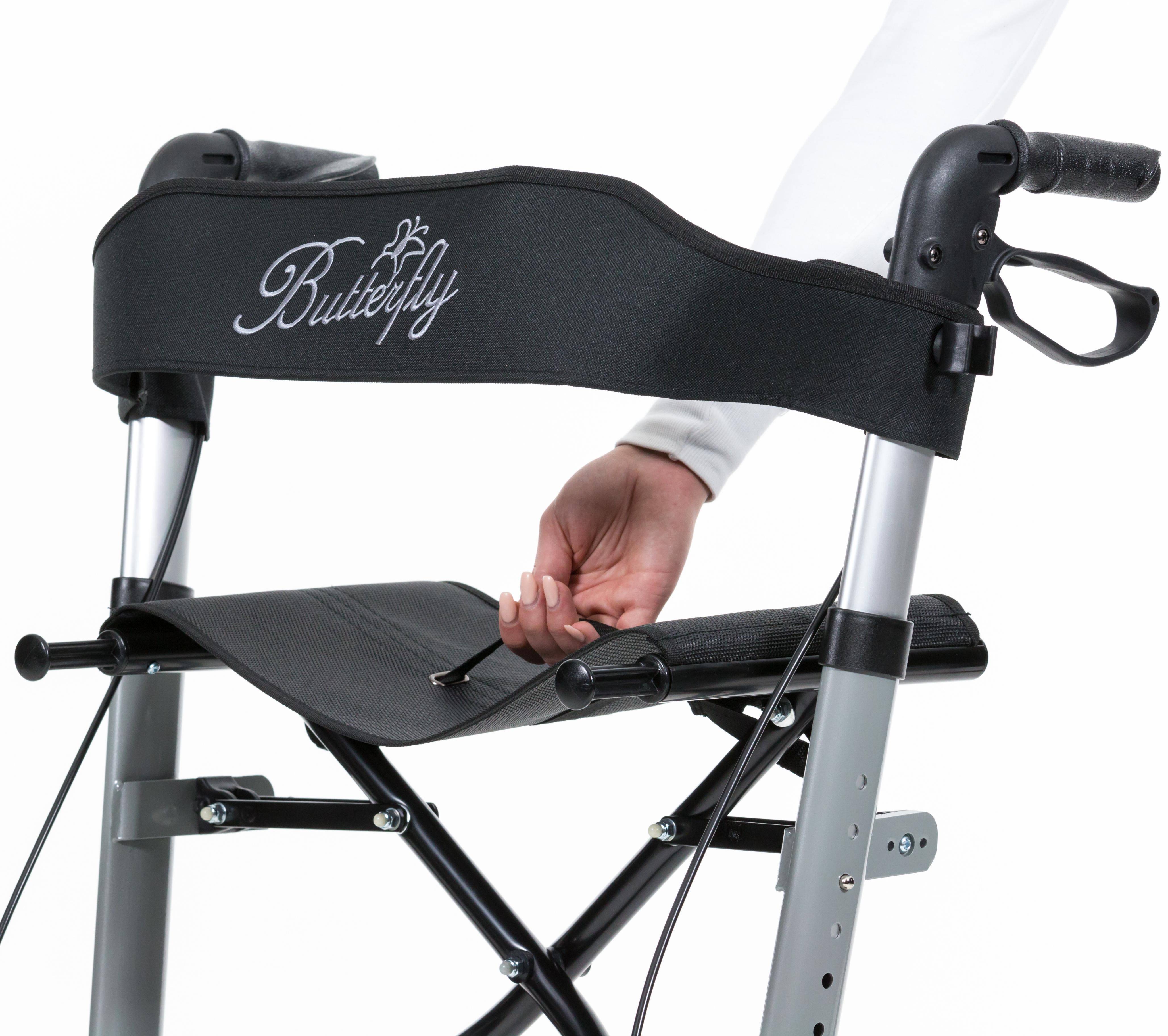 rollator zusammenklappen